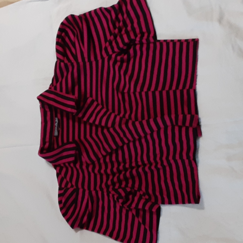 CL361 George A Ltd cardigan stripped puff sleeves